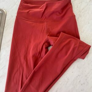 Wunder train lululemon leggings in reddish orange